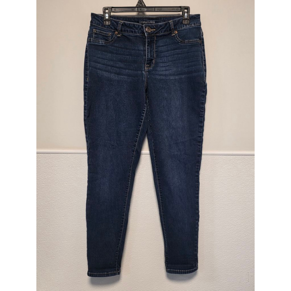 Women's Maurices Blue Skinny Jeans L-SHORT